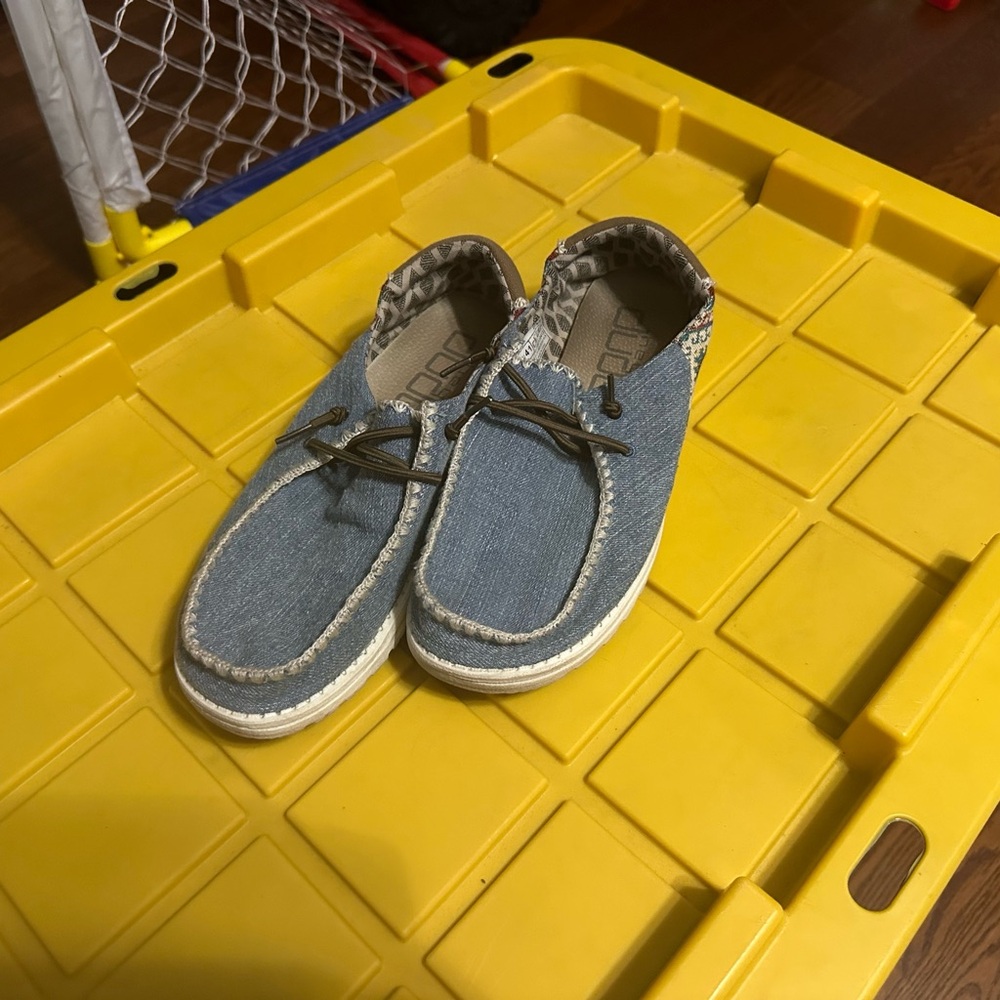 Hey Dude Women's Blue Moccasins 10